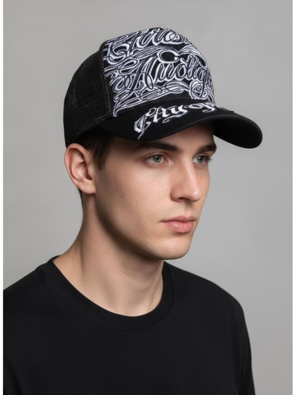 Vintage 2010 Christian Audigier City of Angels Embroidered Trucker Hat New Y2K